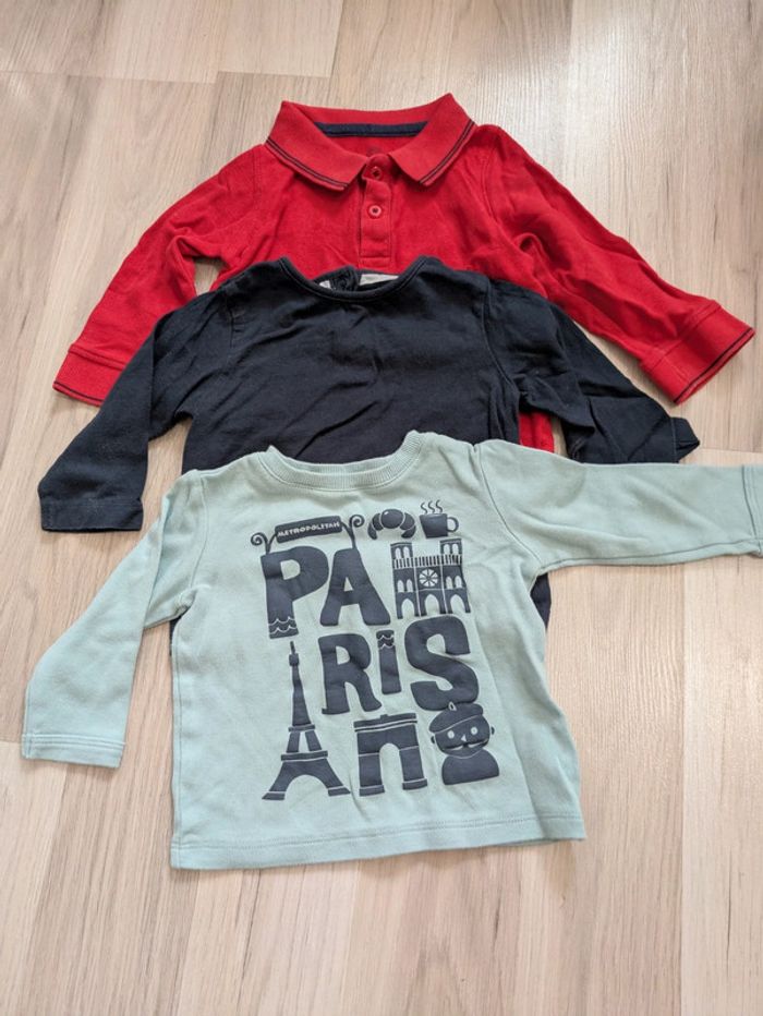 Lot de 3 t-shirts garçon 9 mois
