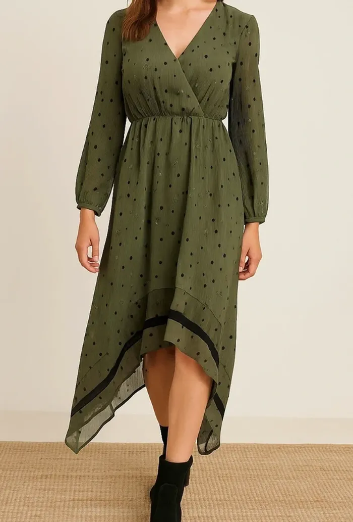 Robe longue kaki Miss Captain - taille 36