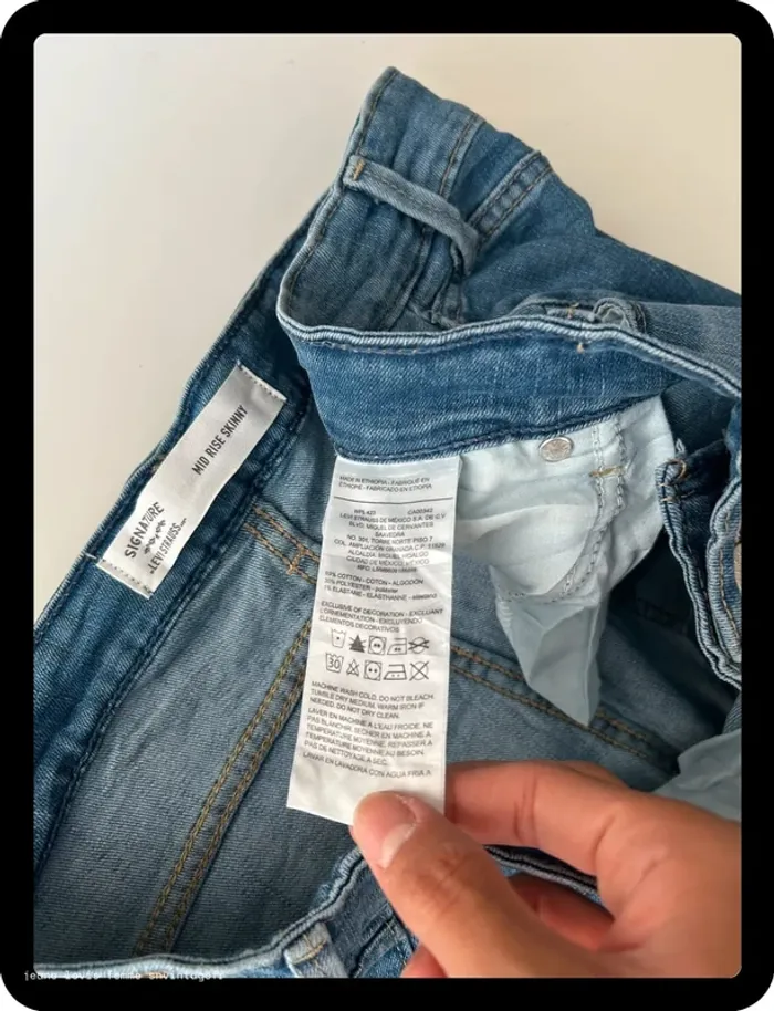 Jean Levi's Signature Femme Mid Rise Skinny Bleu | 22M FR52 | Très Bon État | BP90 - photo numéro 5