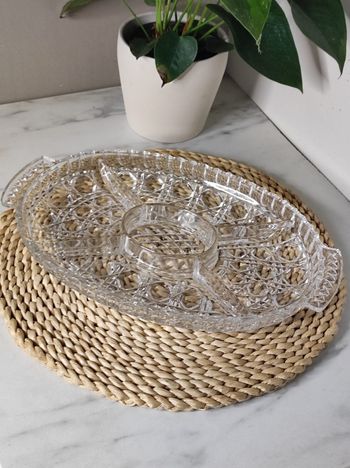 Plat apéritif en cristal