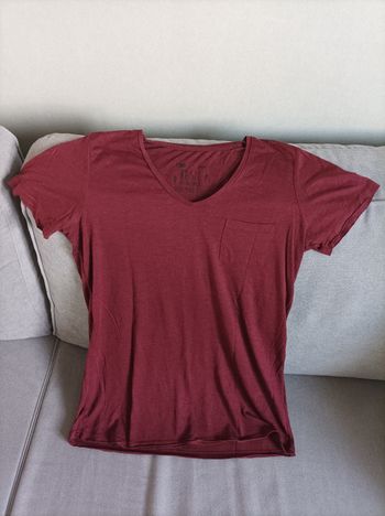 T-shirt bordeaux manche courte