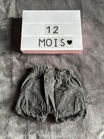 Short épais 12 mois Kiabi gris