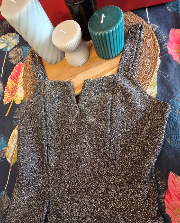 Robe pailletée argenté S - photo numéro 3