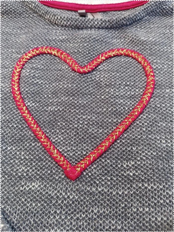 🔸Haut Gris Manches Longues Coeur - 3 ans Orchestra🔸 - photo numéro 2