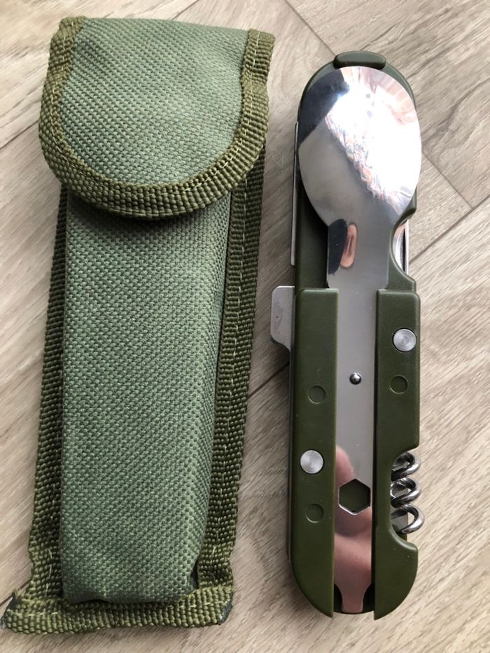 Couteau couverts repas camping randonnée trek militaire bivouac chasse  pêche - photo numéro 5