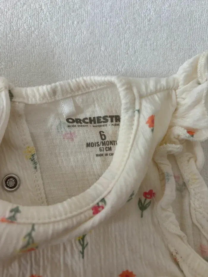 Robe avec culotte intégrée bébé fille 6mois - photo numéro 2