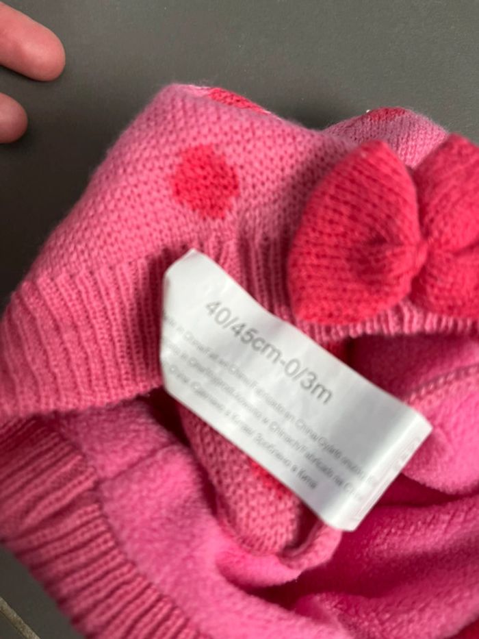 Bonnet bébé 0-3 mois en très bon état - photo numéro 2