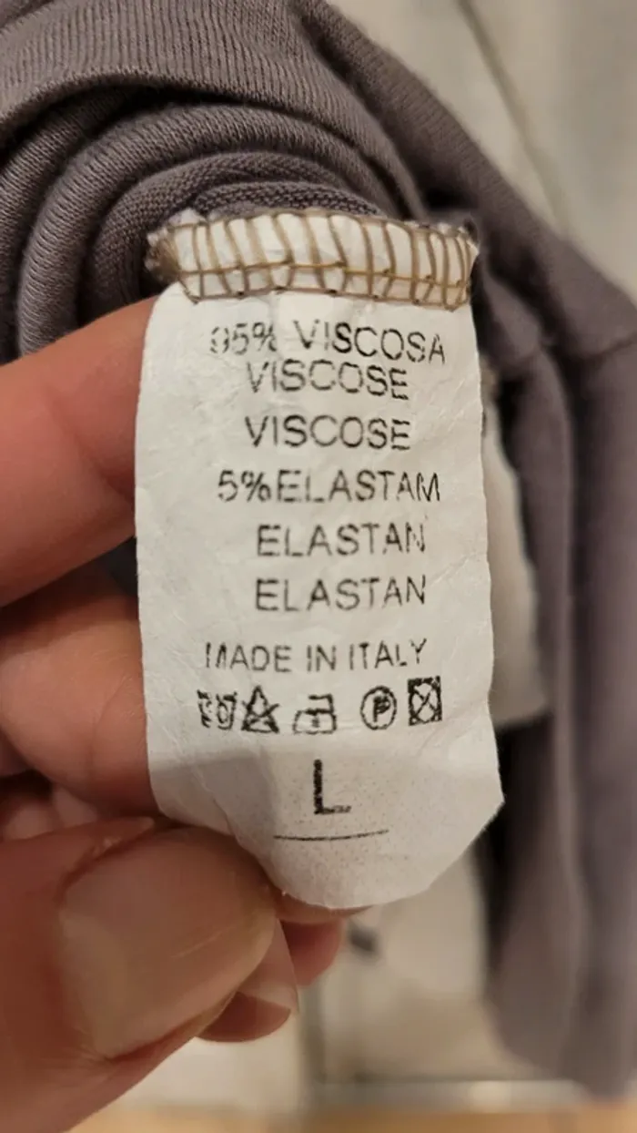 T-shirt manches longues taupe et blanc 2 en 1 avec bijou - photo numéro 4
