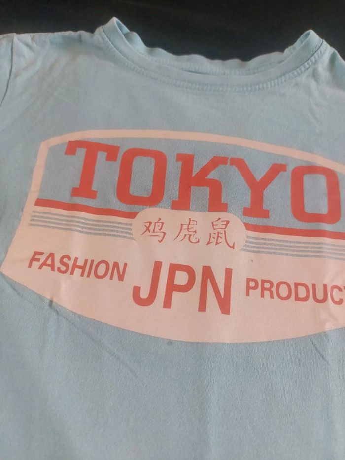 T shirt bleu ciel - photo numéro 2