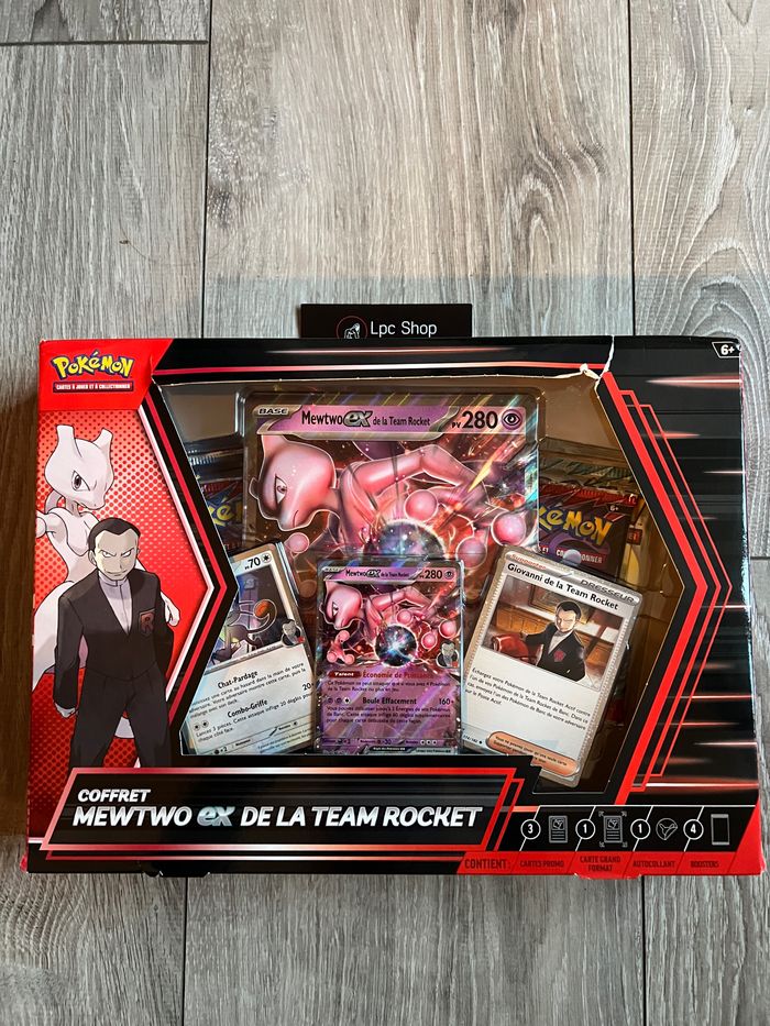 POKÉMON COFFRET - MEWTWO EX DE LA TEAM ROCKET - EV10 - NEUF & DÉFAUT SCELLAGE