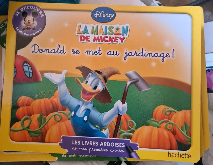 Livre ardoise Donald se met au jardinage