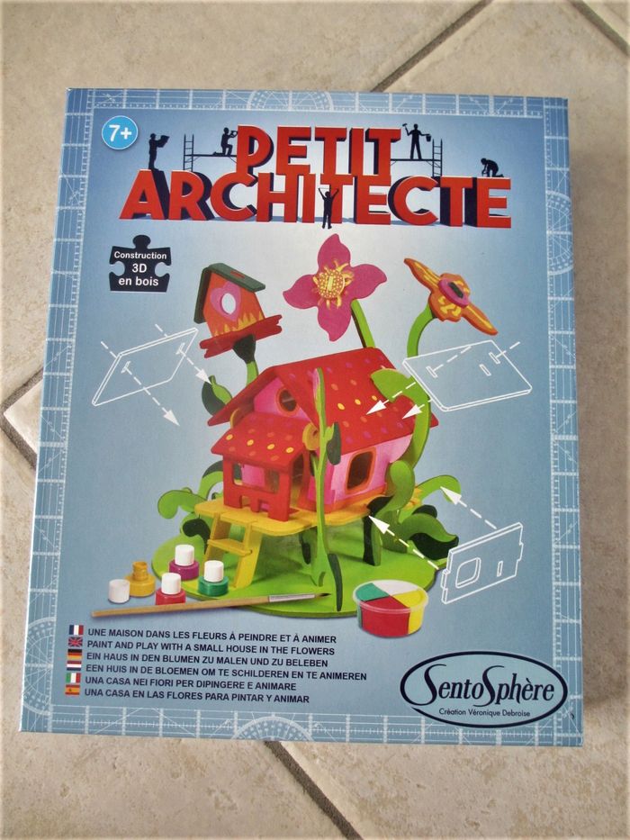 Jeu de construction 3D en bois Petit architecte - Sentosphère