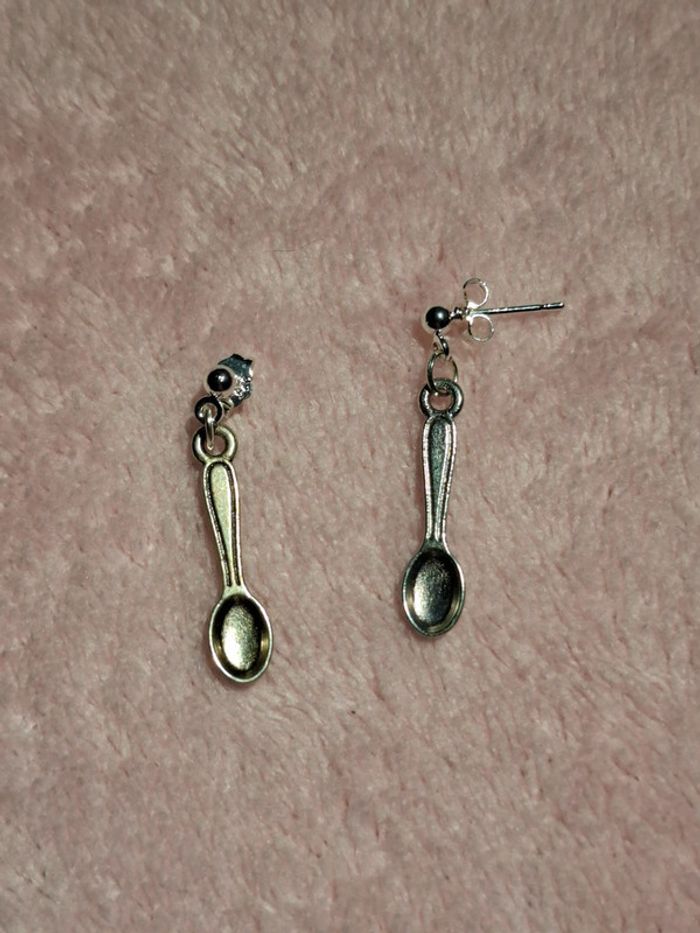 Boucles d'oreilles cuillères - photo numéro 5