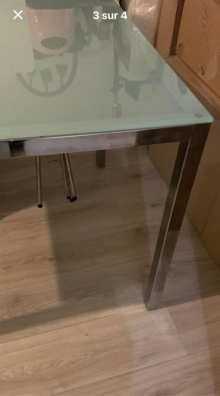 Magnifique Table à manger en verre trempé - photo numéro 6