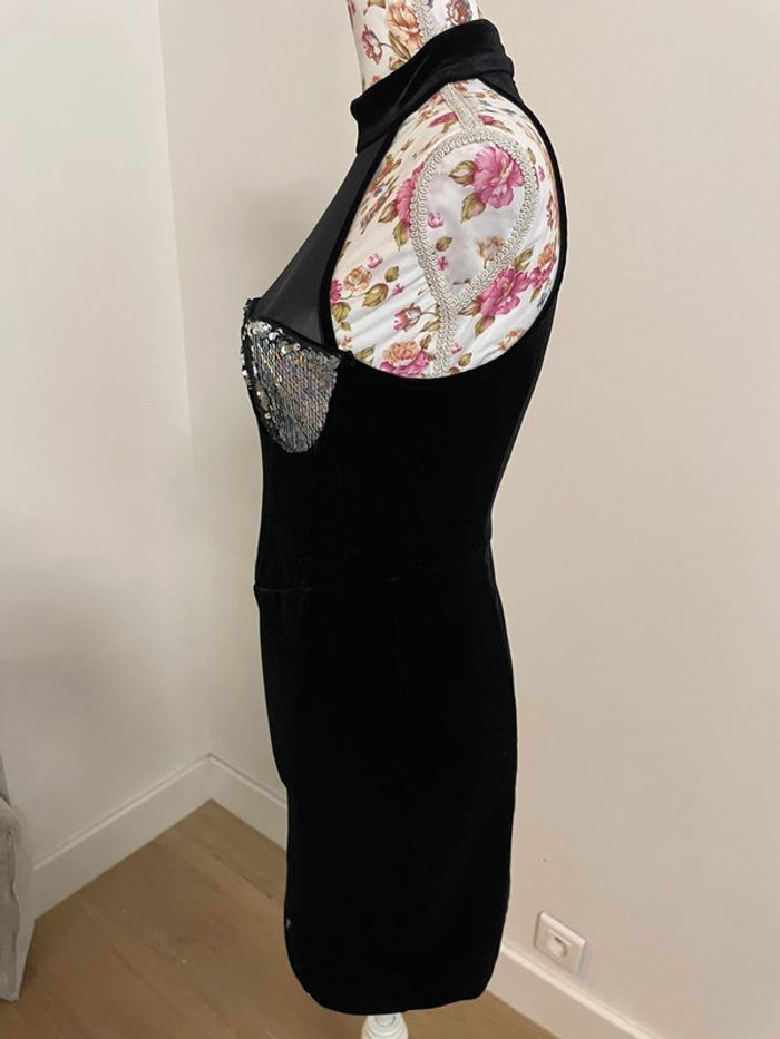 Robe velours et sequins noir - photo numéro 3