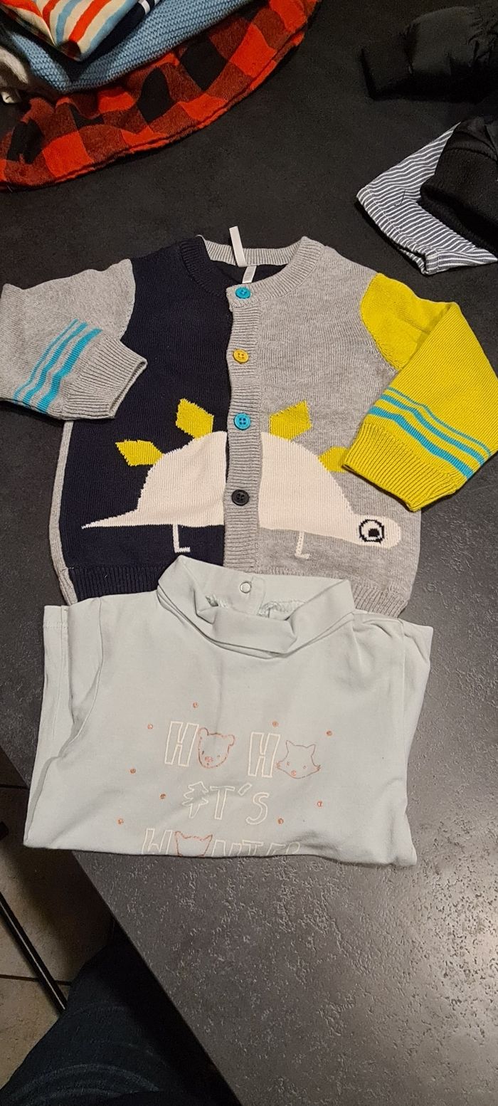 Gilet orchestra + sous pull 9 mois garçon