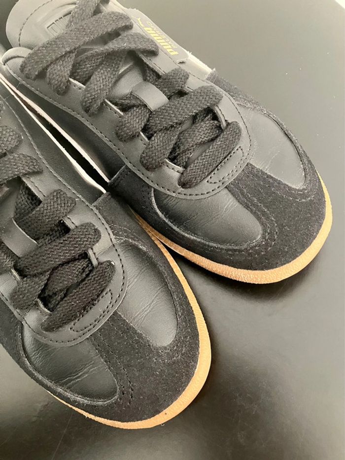 Puma Palermo Premium Laether Trainers Black / Warm White - photo numéro 6