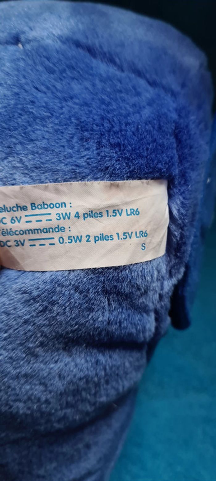 Peluche Baboon Extraterrestre Interactif Bleu Lansay - photo numéro 4