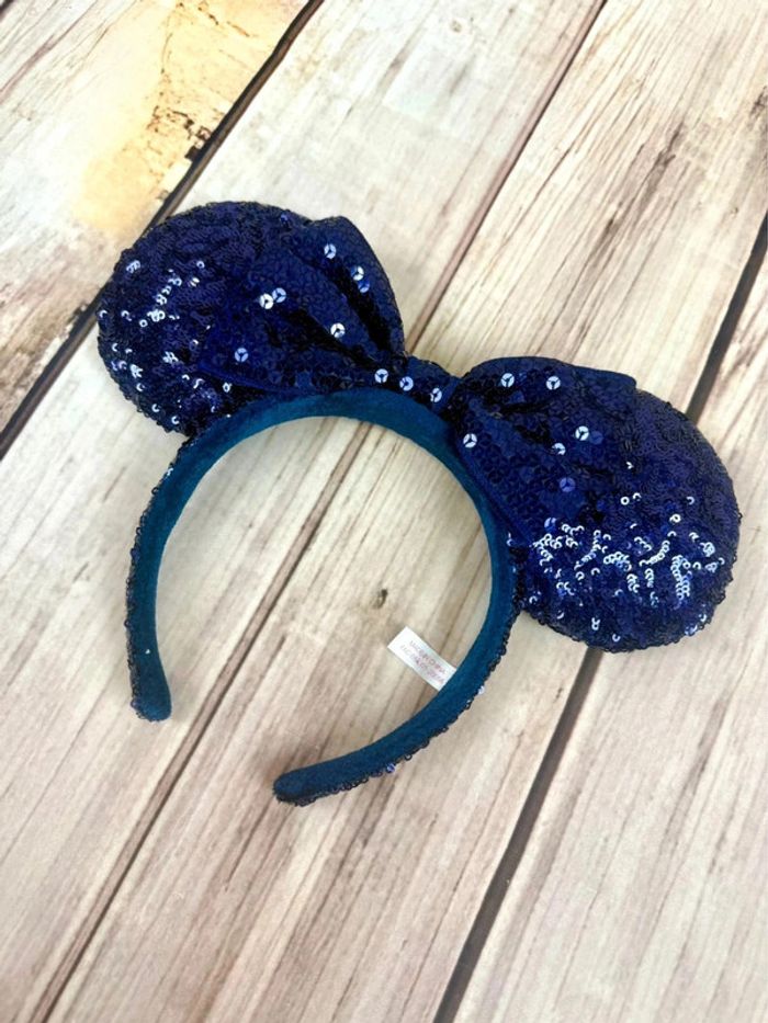 Ears (serre tête) oreilles de Minnie à sequins bleu marine Tokyo Disneyland - photo numéro 2