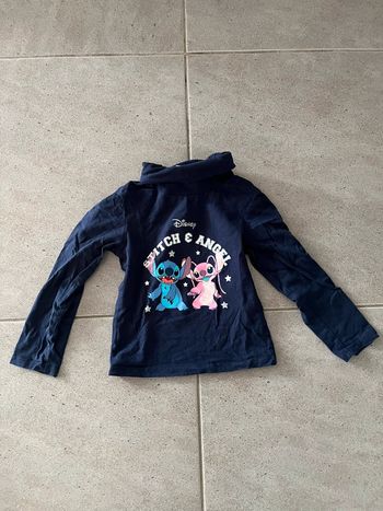 Pull col roulé Stitch et Angel