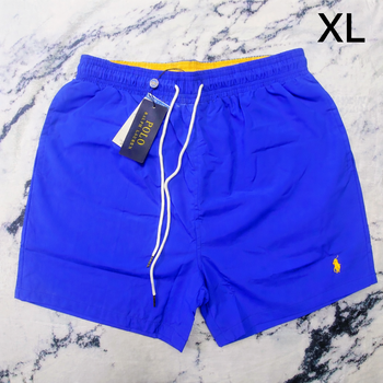 Short de plage Ralph Lauren pour Homme - Taille XL - Bleu logo jaune - Neuf