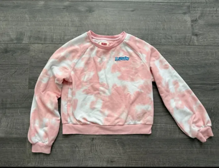 Sweat rose et blanc Levi's fille 10 ans