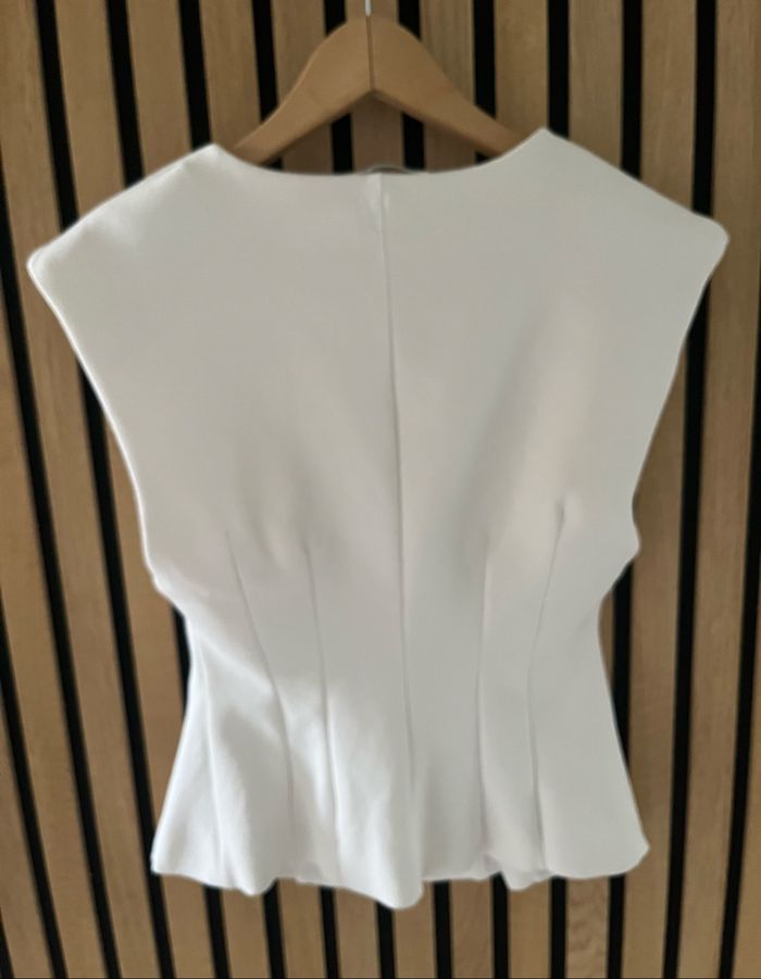 Top Zara couleur crème taille L - photo numéro 2