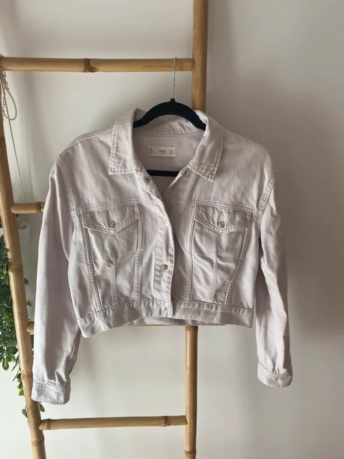 Veste en jean rose pâle/lila