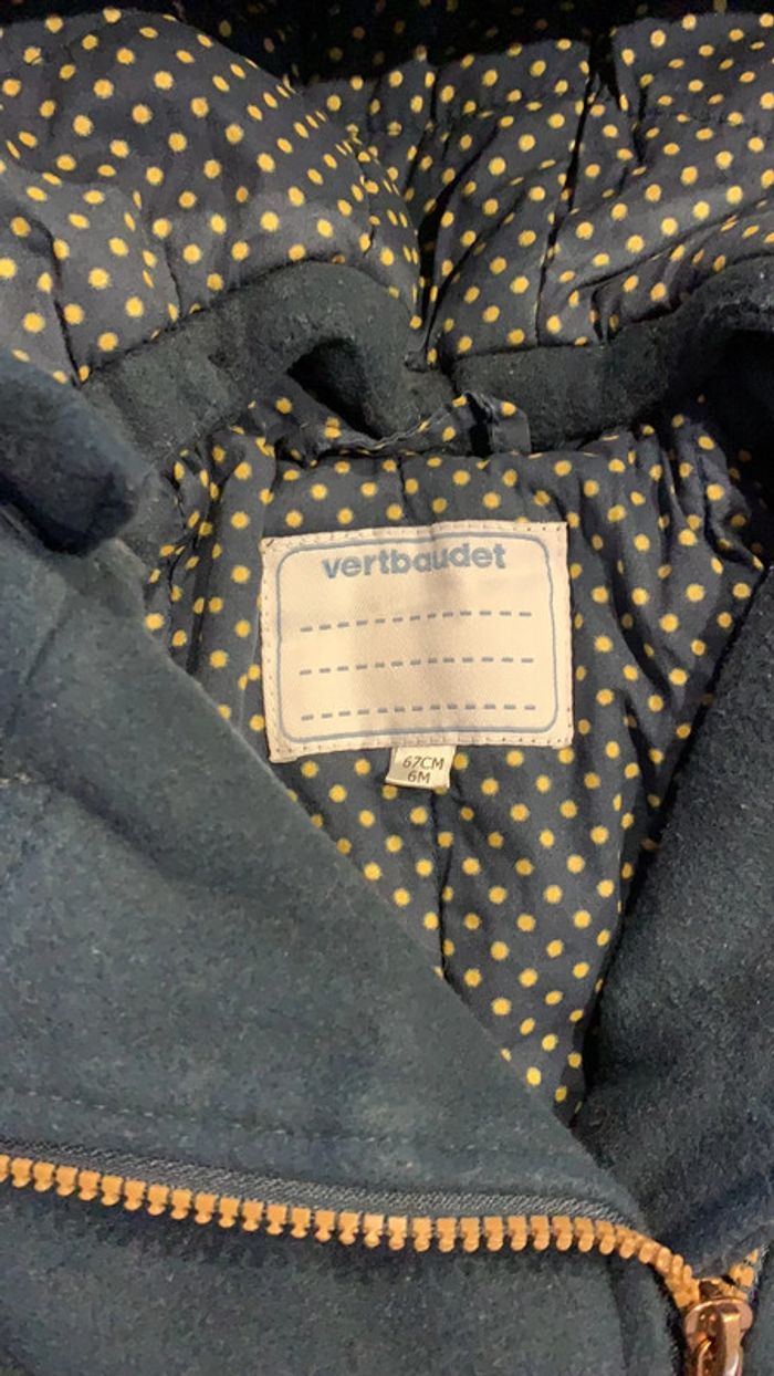 Manteau Vertbaudet 6 mois neuf - photo numéro 2