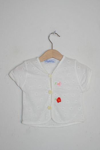 Gilet Clayeux blanc manches courtes