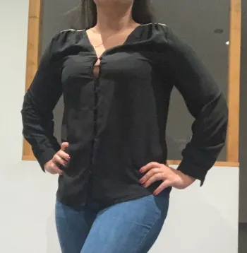 Blouse noir et argent