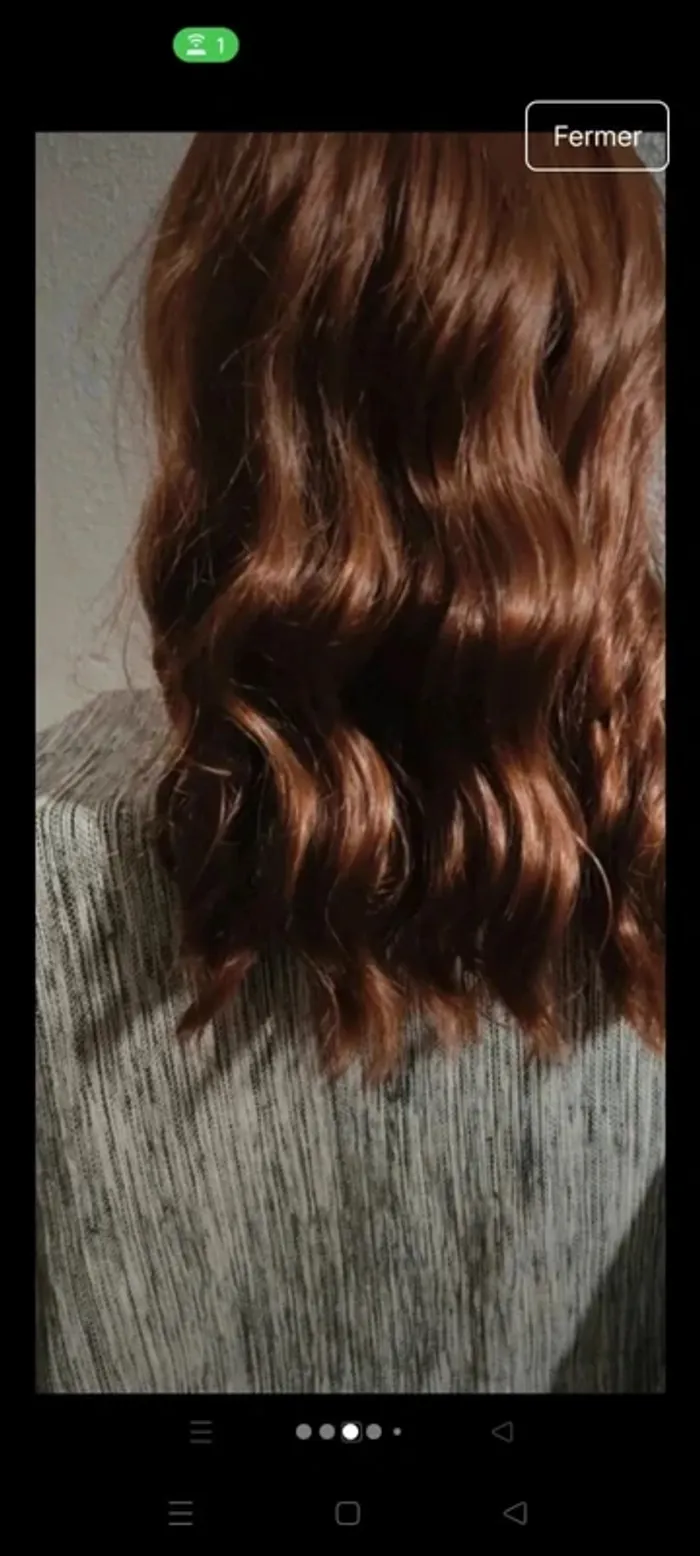 💯 Soldes 💯 Perruque Naturelle Châtain Soyeux Luxe - photo numéro 13