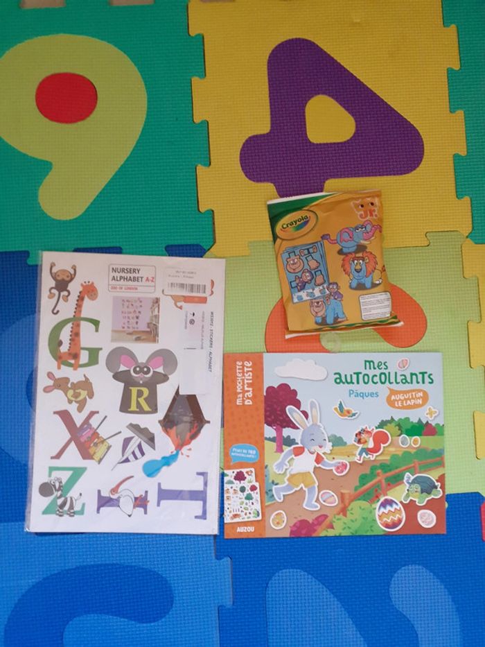 Autocollants Pâques Augustin le lapin Auzou Lettres alphabet