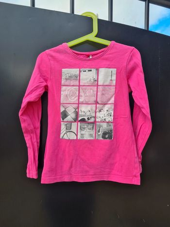 Tee shirt manche longues rose Orchestra taille 8 ans
