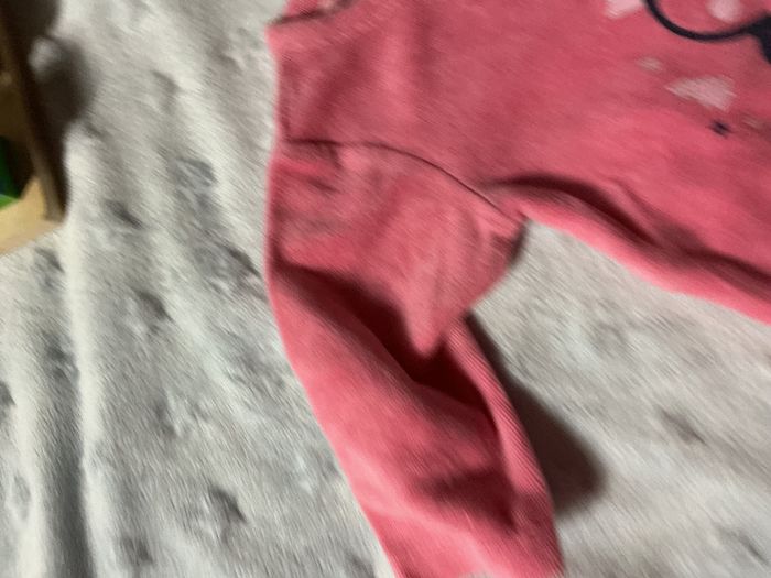 pyjama grenouillère en velours rose impression pingouin devant 1 mois pat et ripaton - photo numéro 8