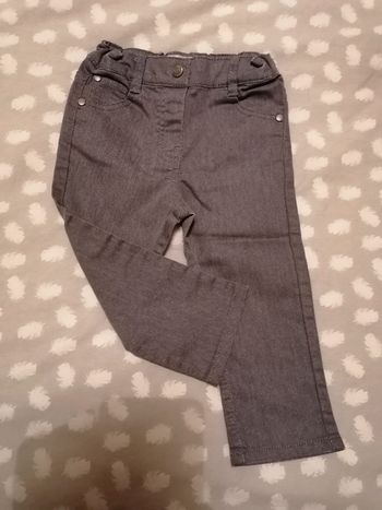 Jean gris taille ajustable Verbaudet 18 mois