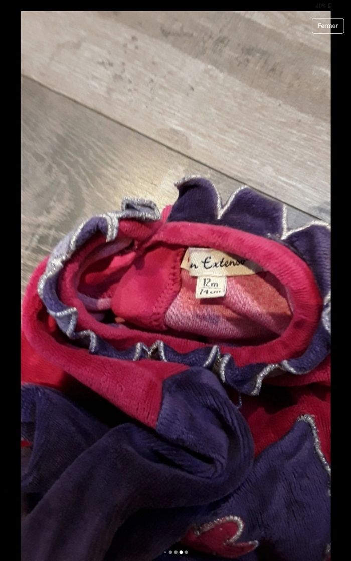Grenouillere rouge et violet - photo numéro 7