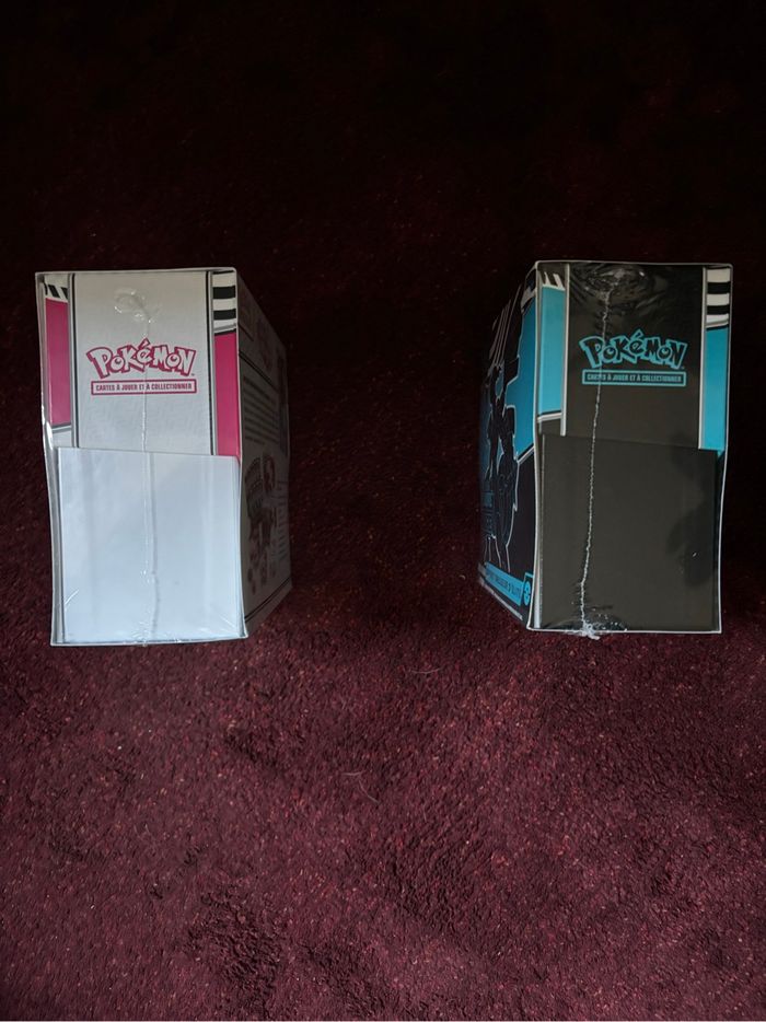 Duo de coffret dresseur d’élite 10.5 etb pokemon flamme blanche foudre noir - photo numéro 5