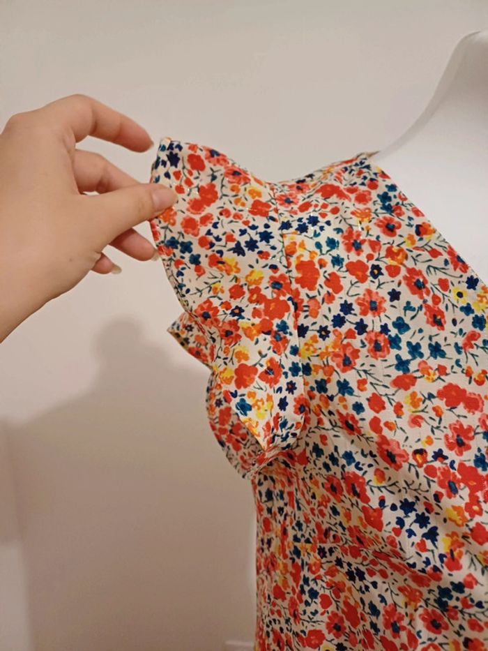 Blouse chic colorée fleurie neuve By One taille S/M 36/38 - photo numéro 5