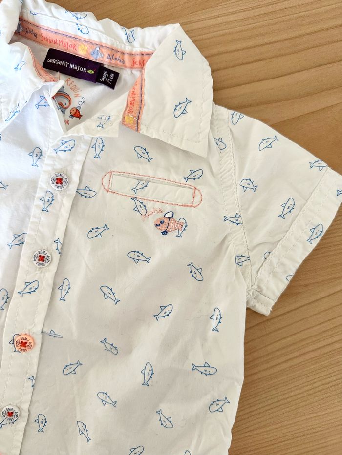 Chemise manches courtes Sergent Major 9 mois été - photo numéro 2