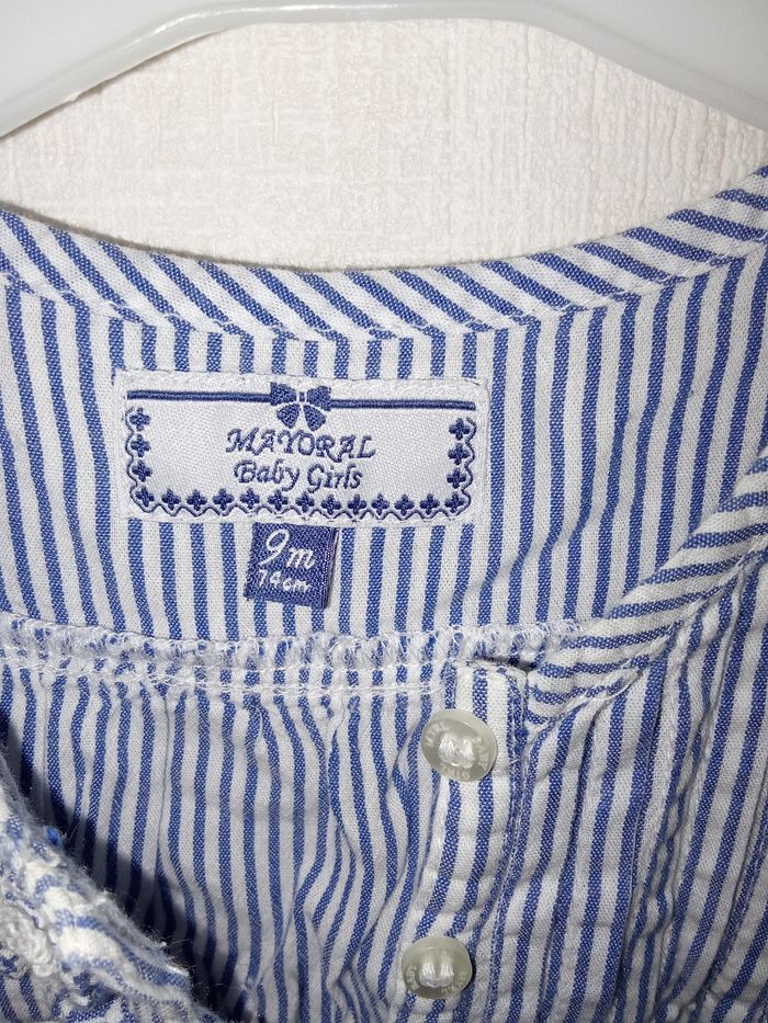 Ensemble mi saison été bébé fille 9 mois marque mayoral baby girls blouse, tunique pantalon blanc - photo numéro 4