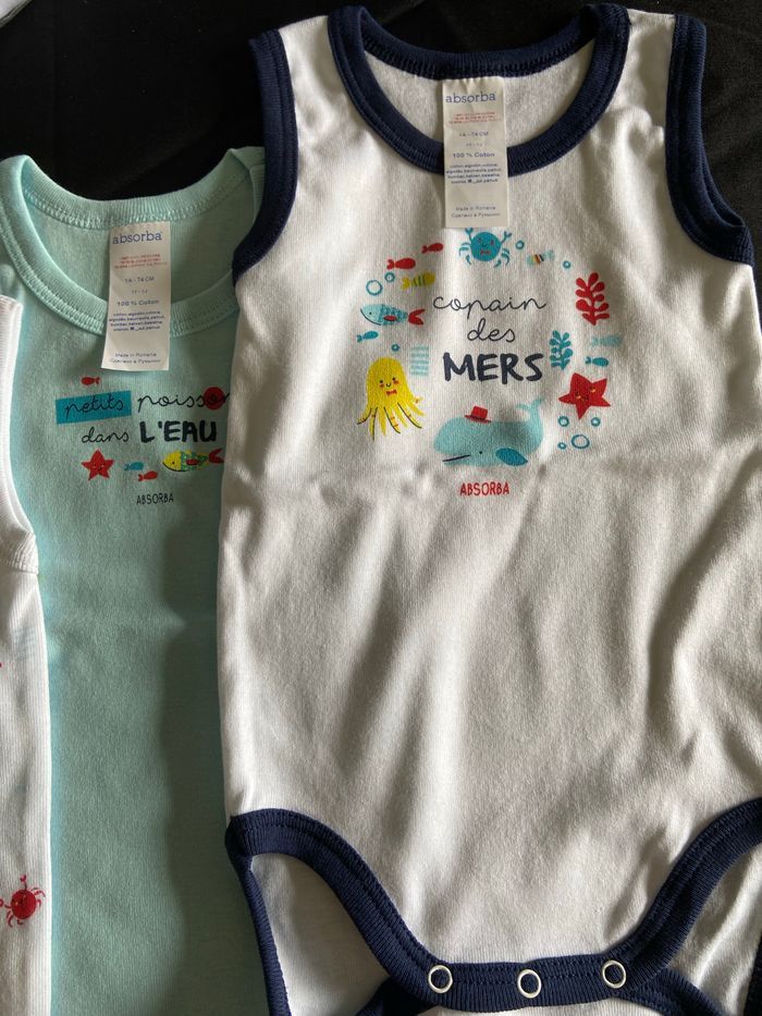 Lot de 3 bodies absorba sans manches - photo numéro 3