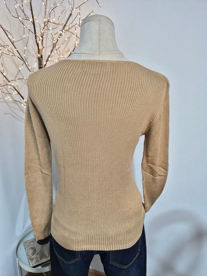 Top en soie côtelée beige – Soie Pour Soi – Taille unique – 100% soie – Très bon état - photo numéro 4