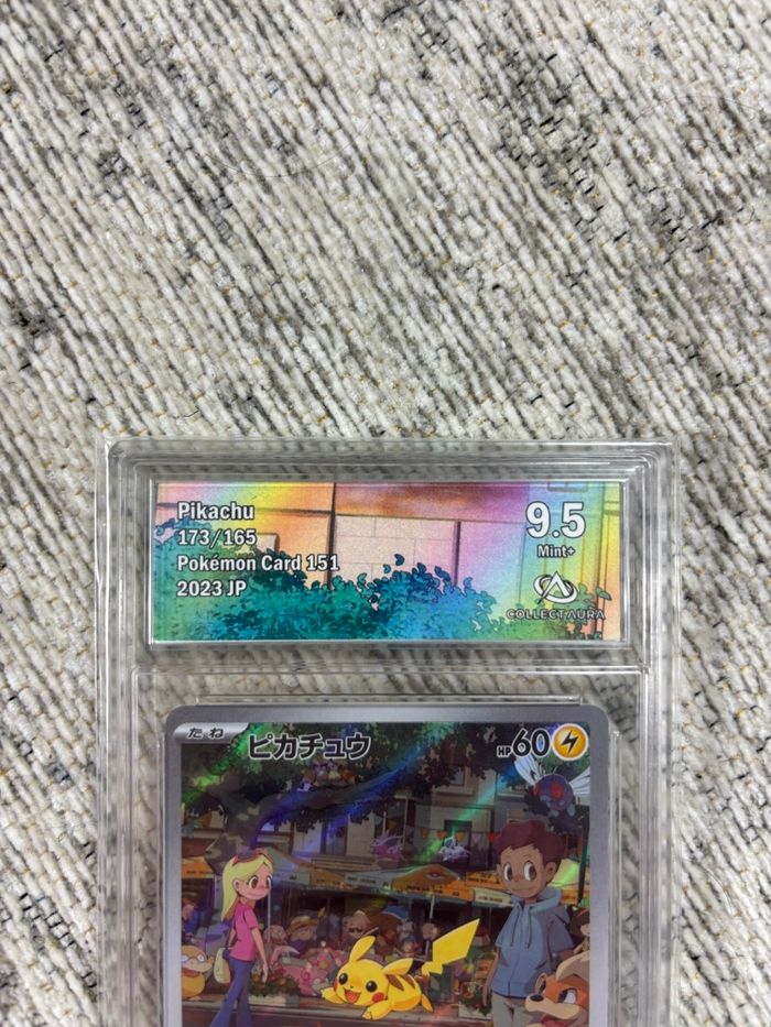 Carte Pokémon Japonaise Pikachu 173/165 Gradée Collect Aura 9.5 - photo numéro 2