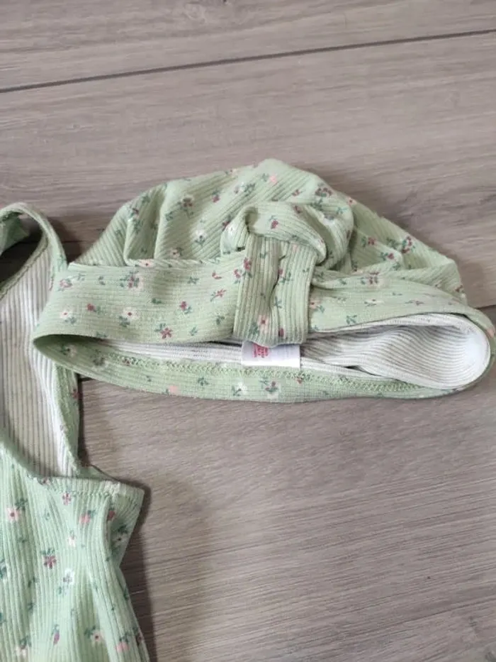 Salopette et turban fleur Primark 6-9 mois très bon état - photo numéro 5