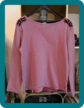 T-shirt marinière col bateau 12 ans - Petit Bateau