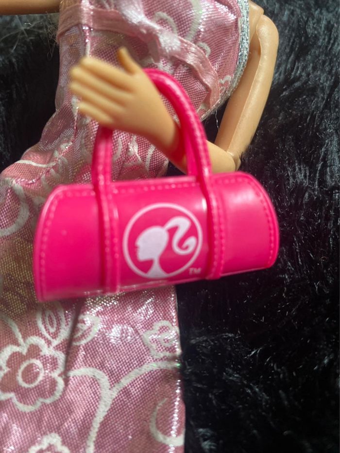 Sac à main rose en plastique souple Barbie
