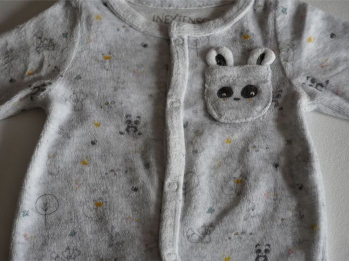 Lot In extenso 50 cm Naissance : 2 Pyjamas velours + 2 Bodies ML - photo numéro 3