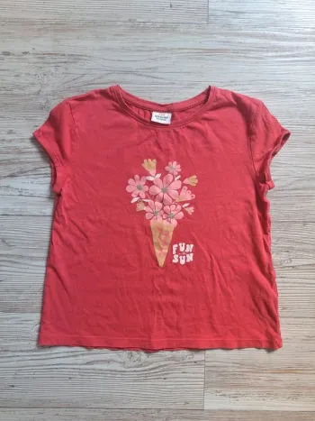 Tee shirt rose manches courtes