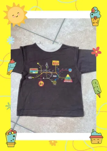 T-shirt à manches longues marron Okids Vertbaudet 2 ans